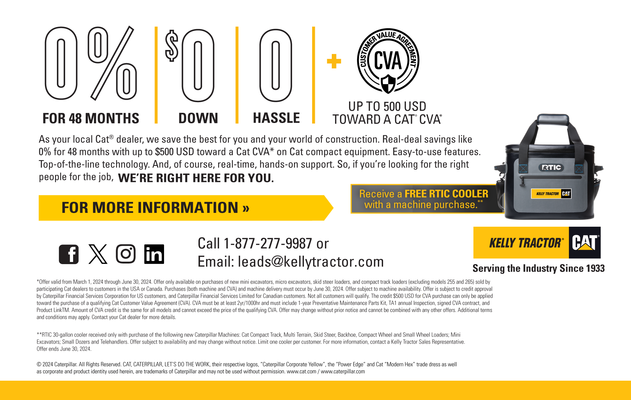 Affordable Caterpillar Promotion Main Content at Kelly Tractor Co.